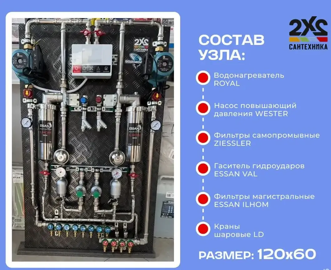 Готовый узел водоснабжения SU0006