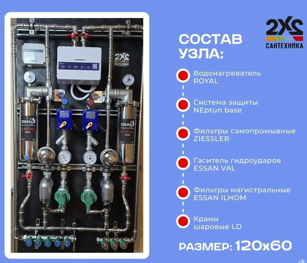 Щит сантехнический SU0005 «Водоснабжение в квартиру»
