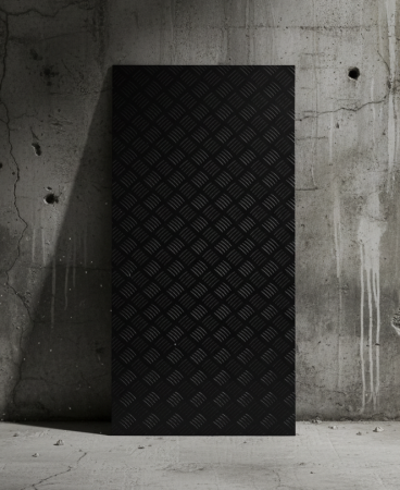 Рифлёный алюминиевый лист чёрный, 120х60